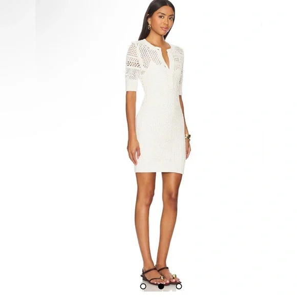 NWT A.L.C. Corinne Dress in Bone & Cream Size XS - Picture 2 of 9